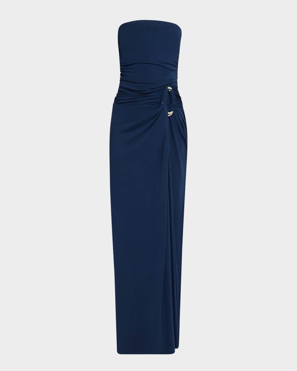 Emma Strapless Draped Gown